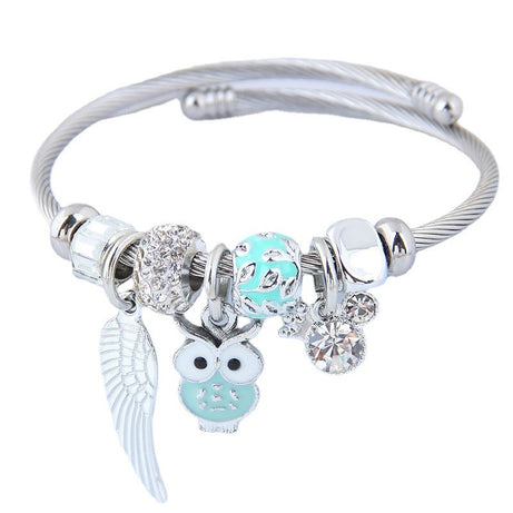 DIY Beaded Owl Angel Wings Pendant Bracelet – ShreeBliss