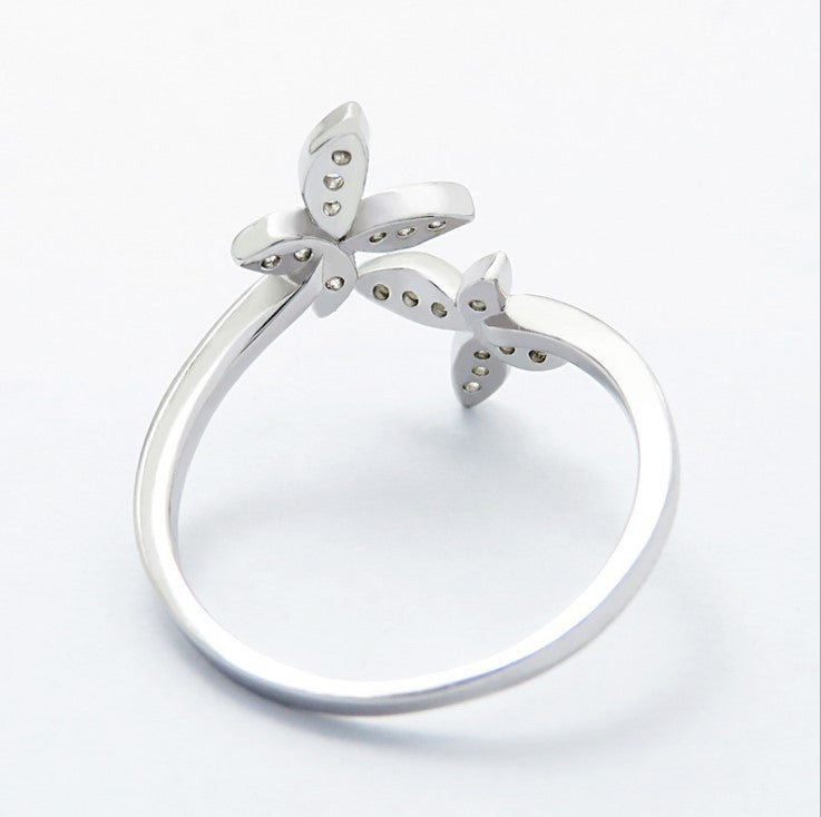 Sterling Silver Adjustable Butterfly Ring – ShreeBliss