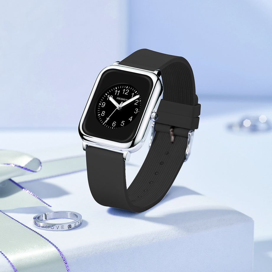 Black Square Waterproof Ladies Watch - ShreeBliss