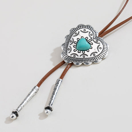 European Retro Turquoise Cross Necklace – ShreeBliss