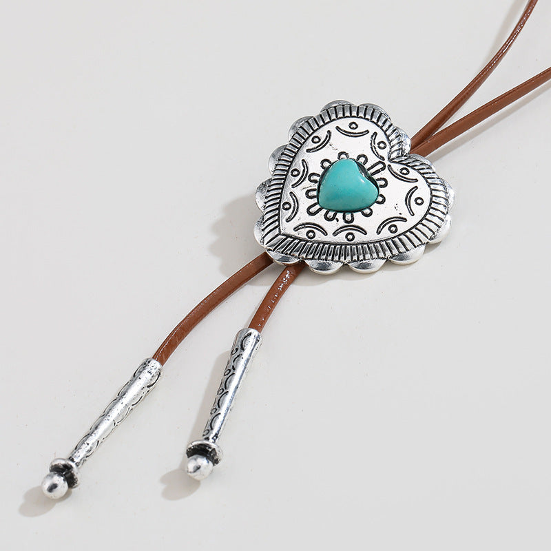 European Retro Turquoise Cross Necklace – ShreeBliss