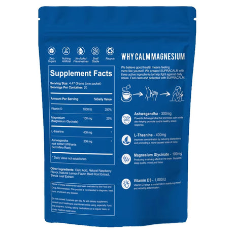 Adaptogenic Drink Mix for Calm & Stress Relief - Magnesium Electrolyte Powder - ShreeBliss