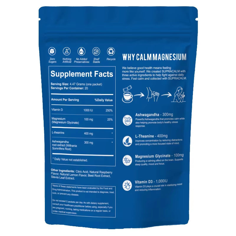 Adaptogenic Drink Mix for Calm & Stress Relief - Magnesium Electrolyte Powder - ShreeBliss