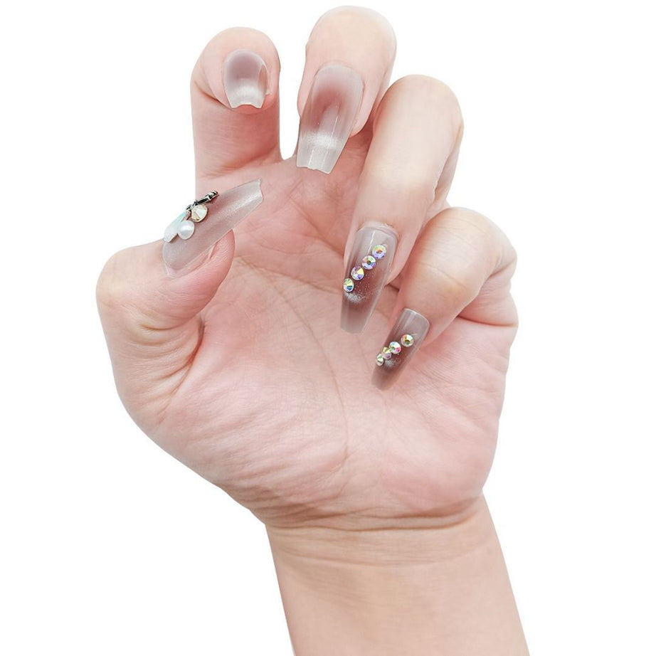 Light Dark Red Cross Armor Nail Art - ShreeBliss