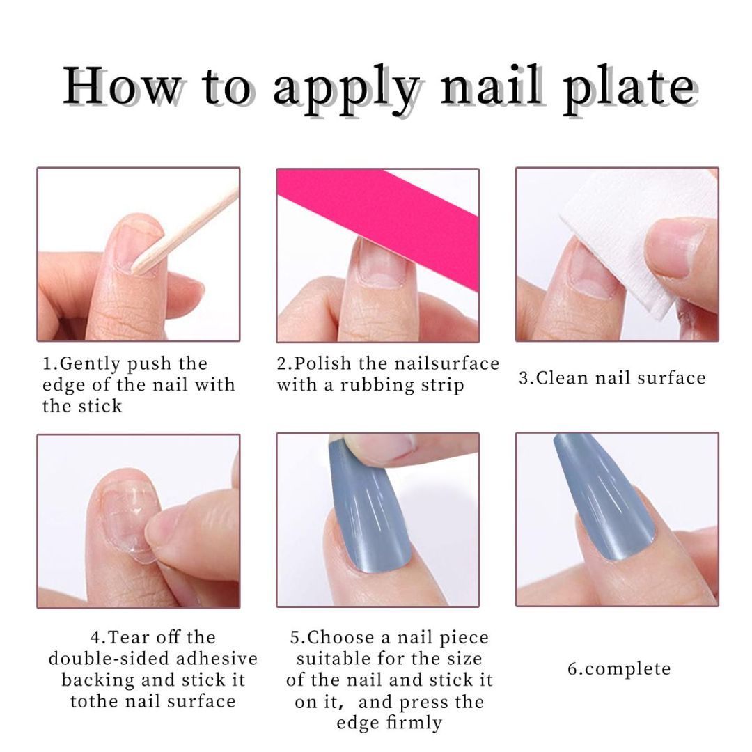 Blue Nails with Large Diamonds - ShreeBliss