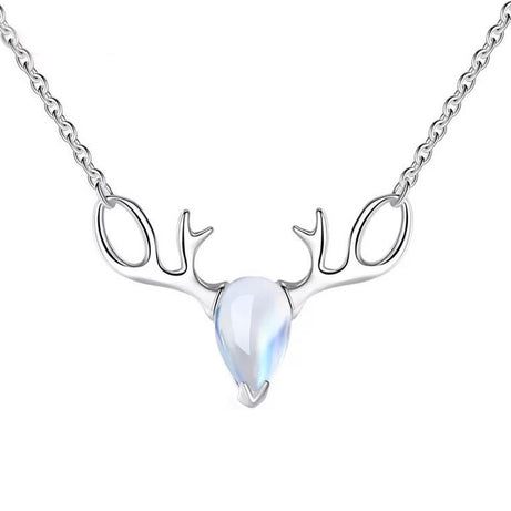 S925 Elk Forest Moonstone Necklace – ShreeBliss