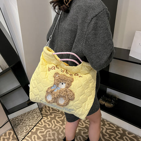 Cartoon Embroidery Drawstring Crossbody Bag - ShreeBliss