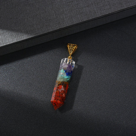 Retro 7 Chakra Healing Crystal Pendant – ShreeBliss