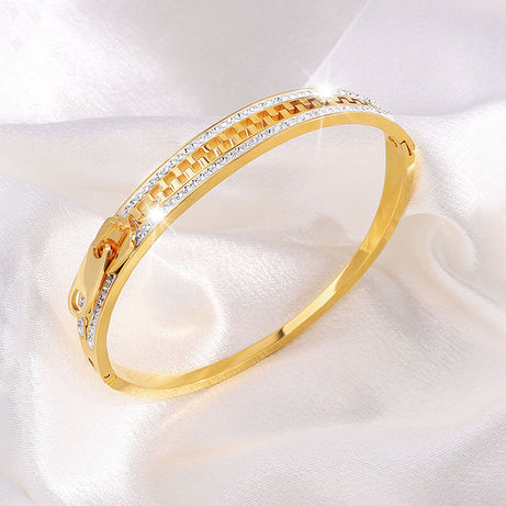 Titanium Steel Zipper Bracelet Personalized Design – ShreeBliss