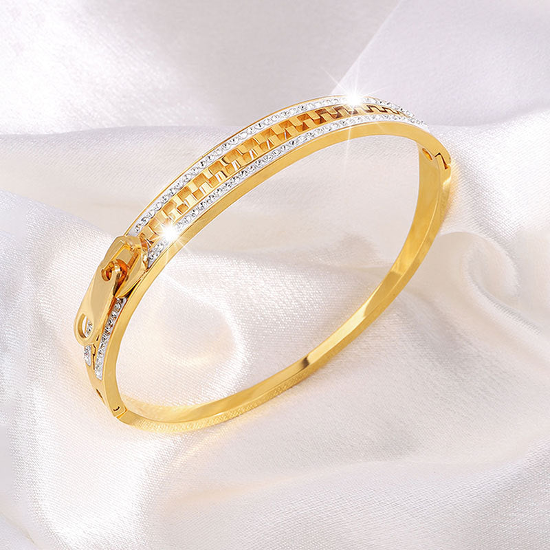 Titanium Steel Zipper Bracelet Personalized Design – ShreeBliss