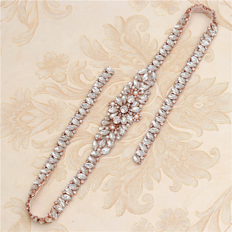 Rhinestone Applique Wedding Waist Jewelry – ShreeBliss