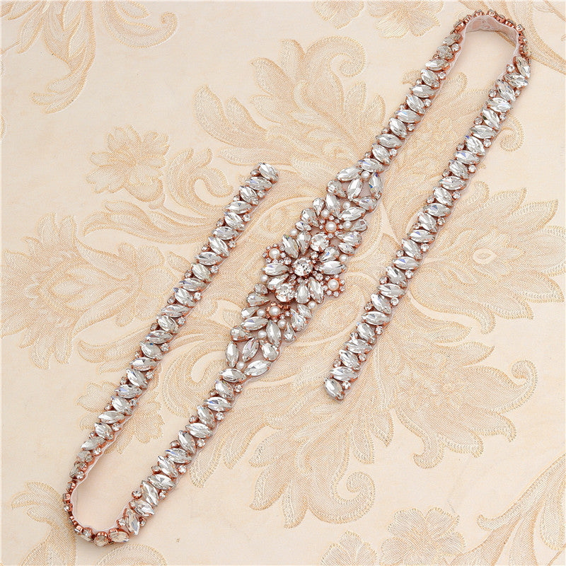Rhinestone Applique Wedding Waist Jewelry – ShreeBliss