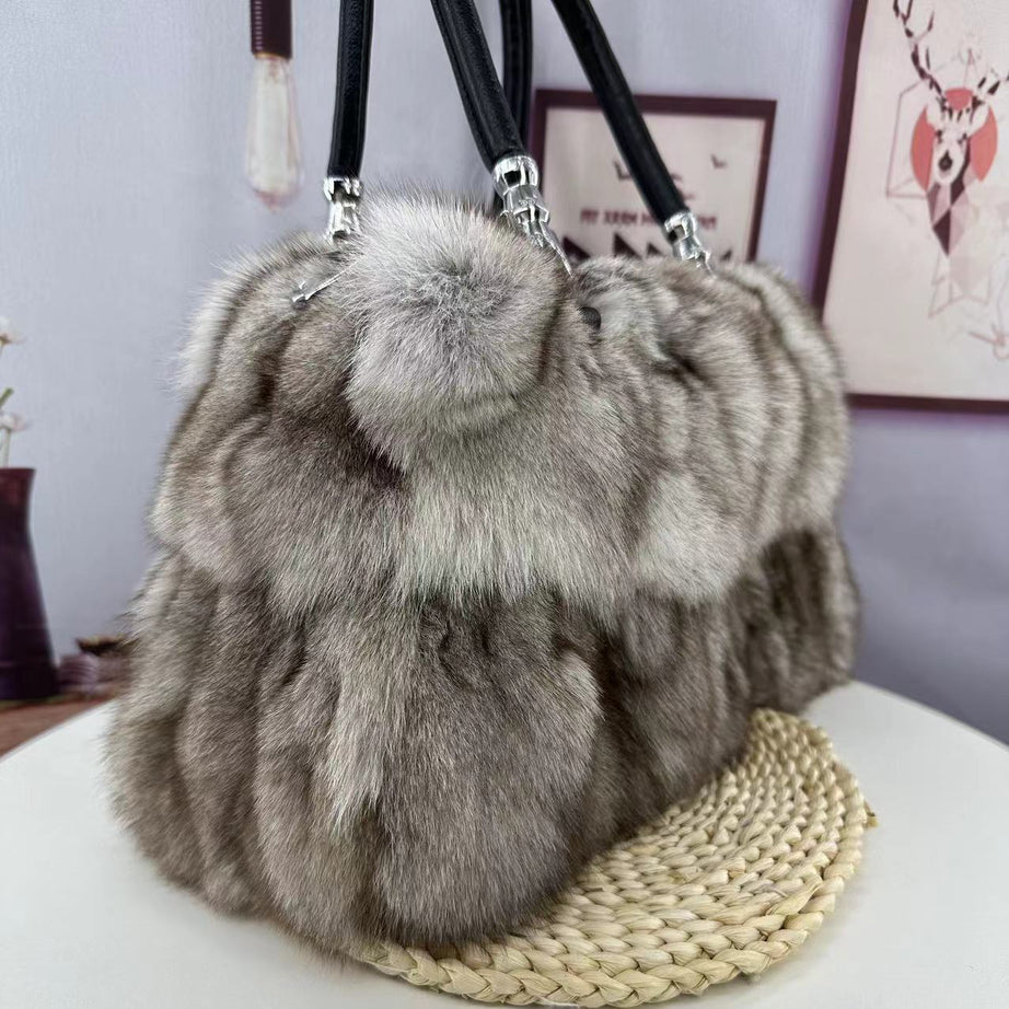 Women's Korean-Style Fox Fur Bag – ShreeBliss