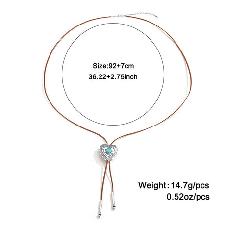 European Retro Turquoise Cross Necklace – ShreeBliss