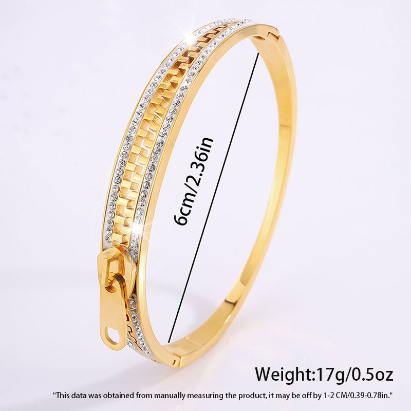 Titanium Steel Zipper Bracelet Personalized Design – ShreeBliss