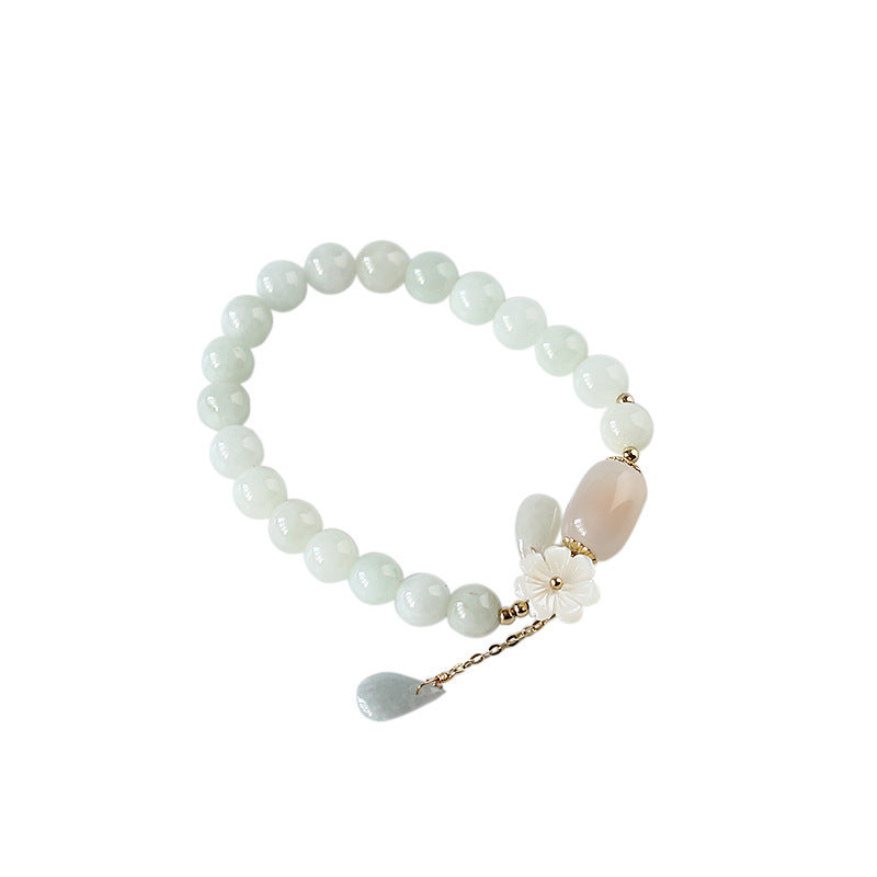 Shell Flower Jade Water Drop Bracelet – ShreeBliss