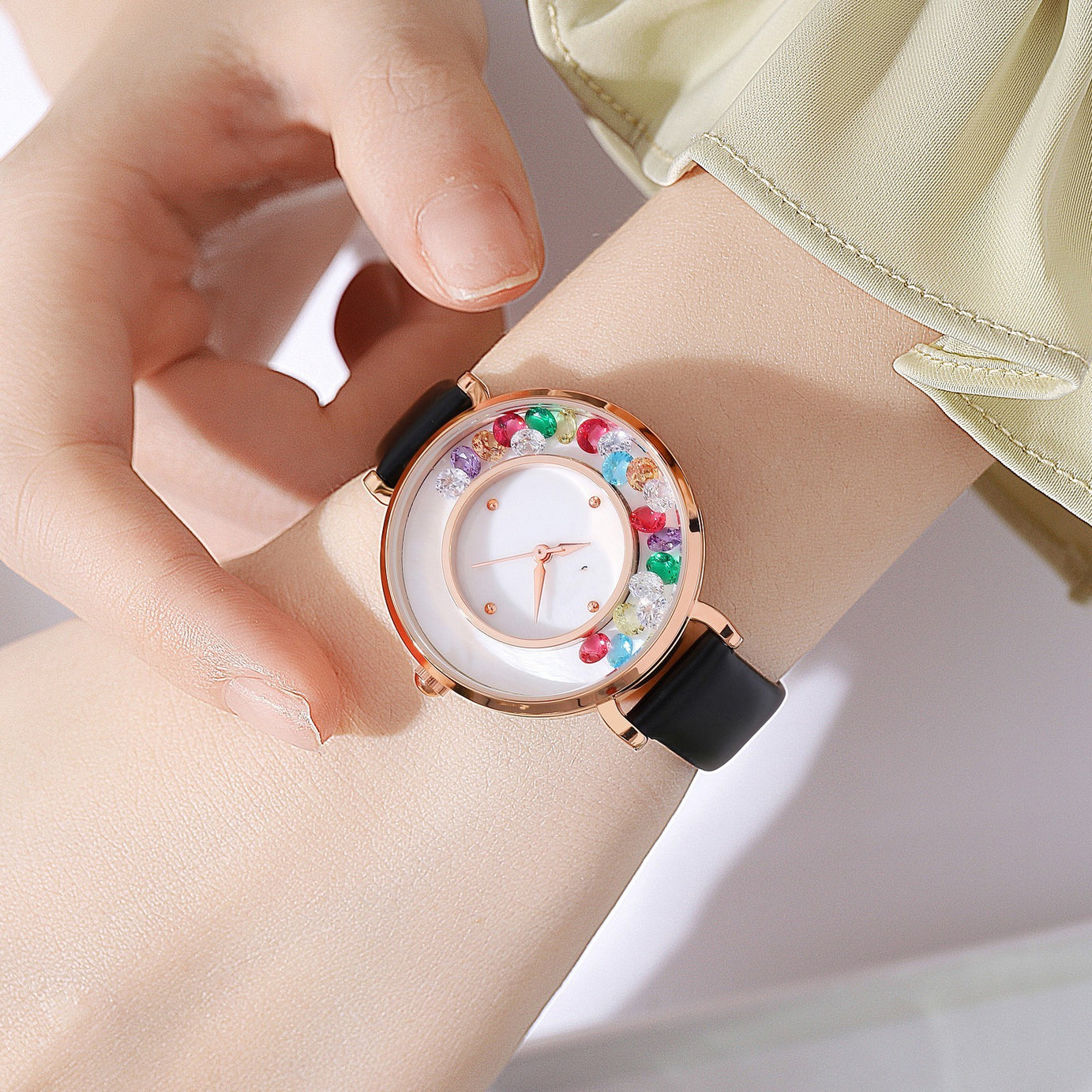 Elegant Gemstone Ball Women’s Watch - ShreeBliss