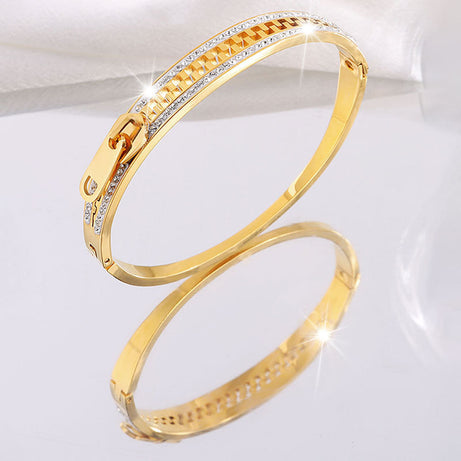 Titanium Steel Zipper Bracelet Personalized Design – ShreeBliss