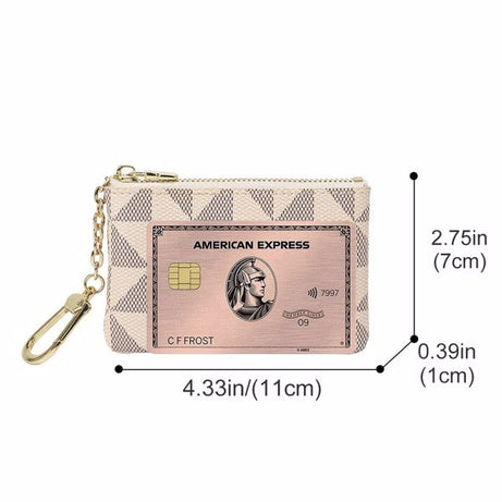 Mini Wallet with Key Ring - Zipper Leather Fashion Pendant for Men & Women - Classic Handbag Accessory - ShreeBliss
