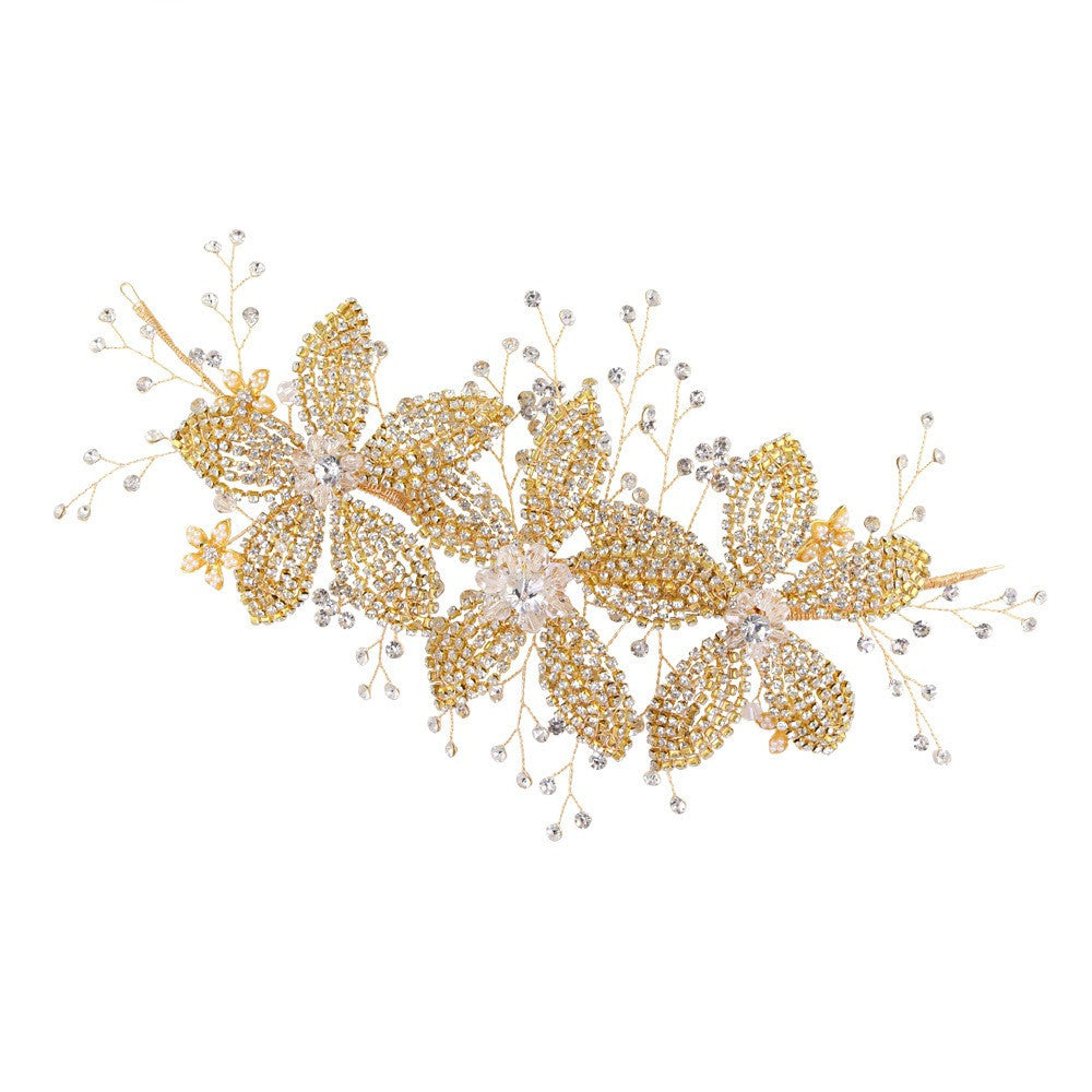 Bridal Flower Rhinestone Hairband – ShreeBliss