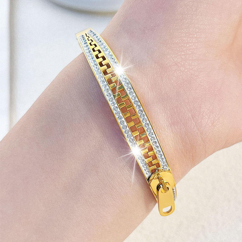 Titanium Steel Zipper Bracelet Personalized Design – ShreeBliss