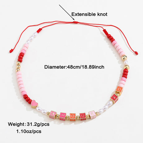 Colorful Beaded Necklace & Bracelet Set – ShreeBliss