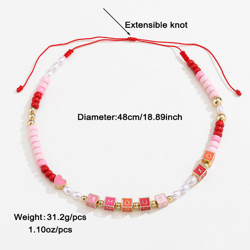 Colorful Beaded Necklace & Bracelet Set – ShreeBliss