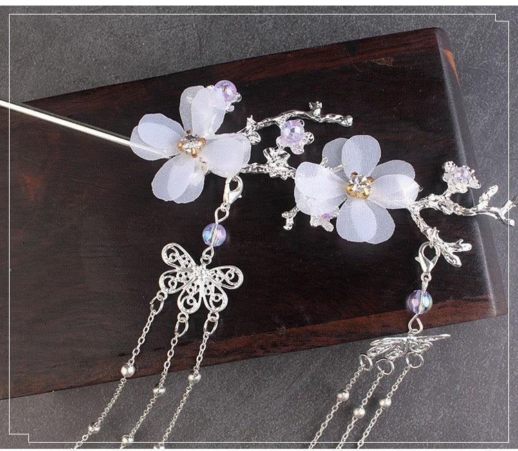 Ancient Style Plum Blossom Tassel Hairpin – ShreeBliss