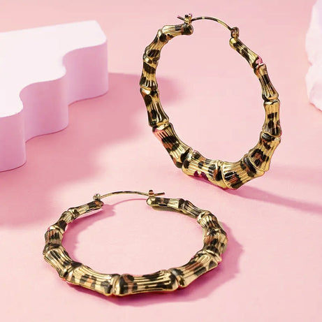 European And American Simple Graceful Leopard Print Joker Women Trendy Earrings – ShreeBliss