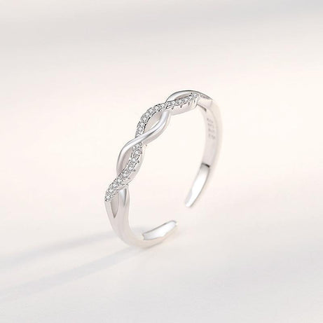 Artistic Temperament Cross Woven Twisted Ring – ShreeBliss