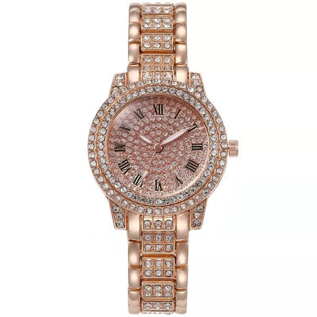 Diamond-Encrusted Casual Women’s Watch - ShreeBliss