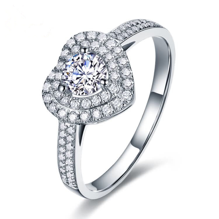 Inlaid Zirconium Women's Heart Shape Ring – ShreeBliss