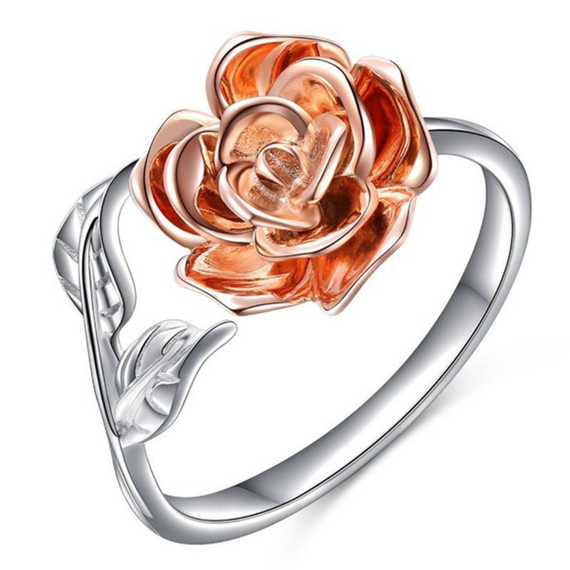 Rose Adjustable Ring - ShreeBliss