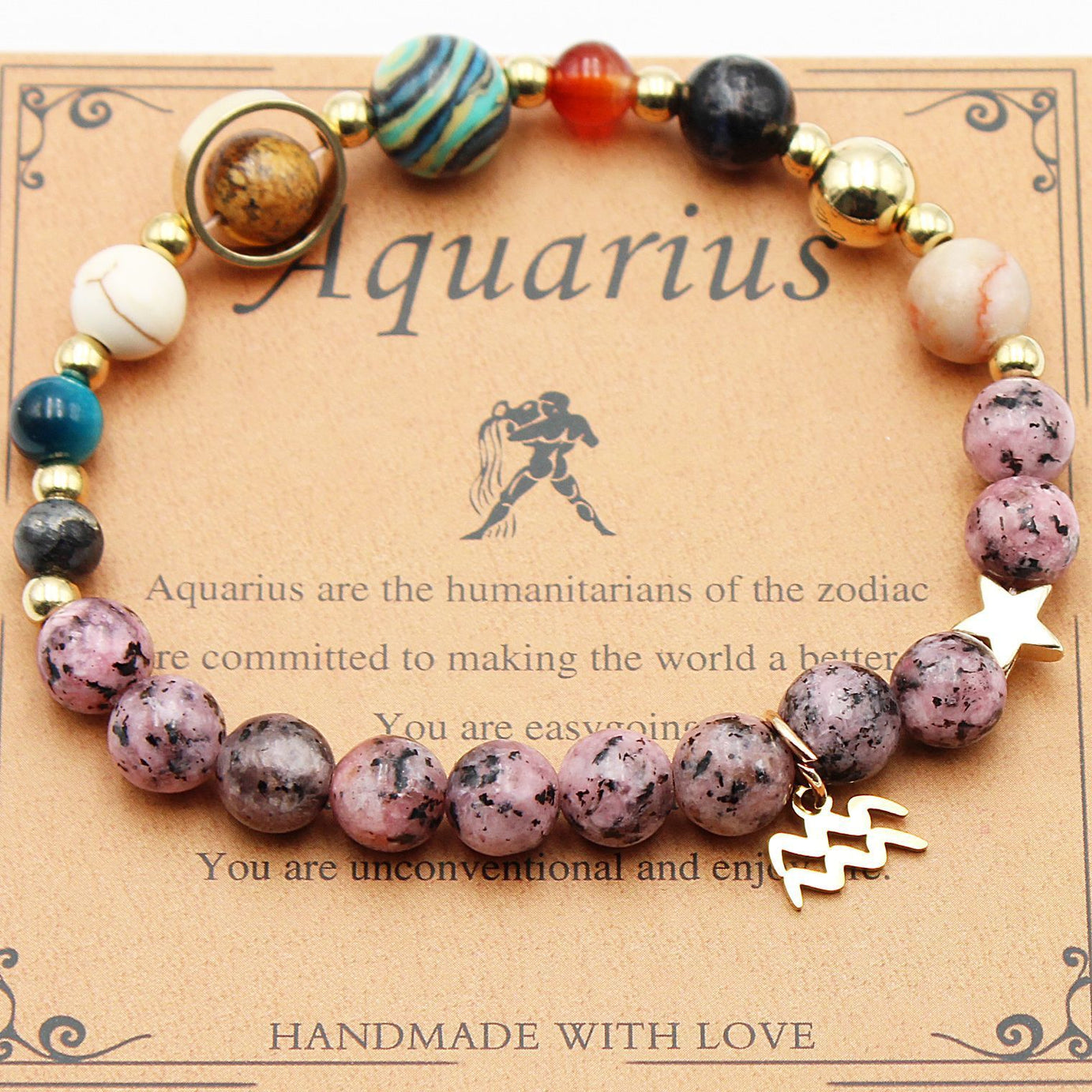 Eight Planets 12 Constellation Bracelet Natural Stone – ShreeBliss