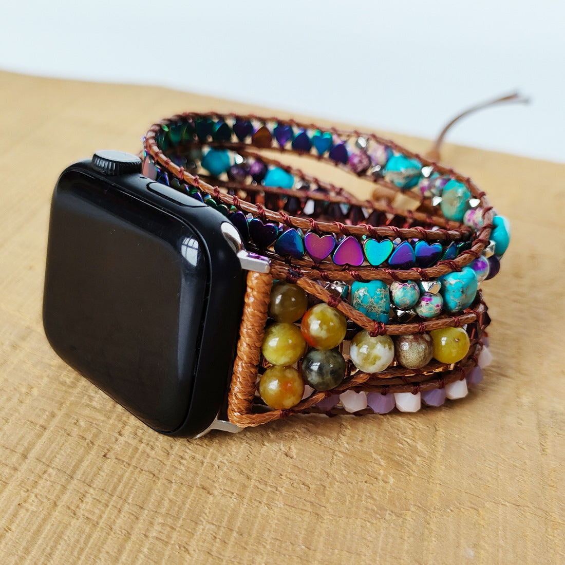 Natural Quartz Rough Woven Watch Band - ShreeBliss