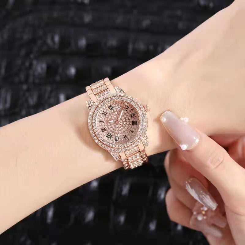 Diamond-Encrusted Casual Women’s Watch - ShreeBliss