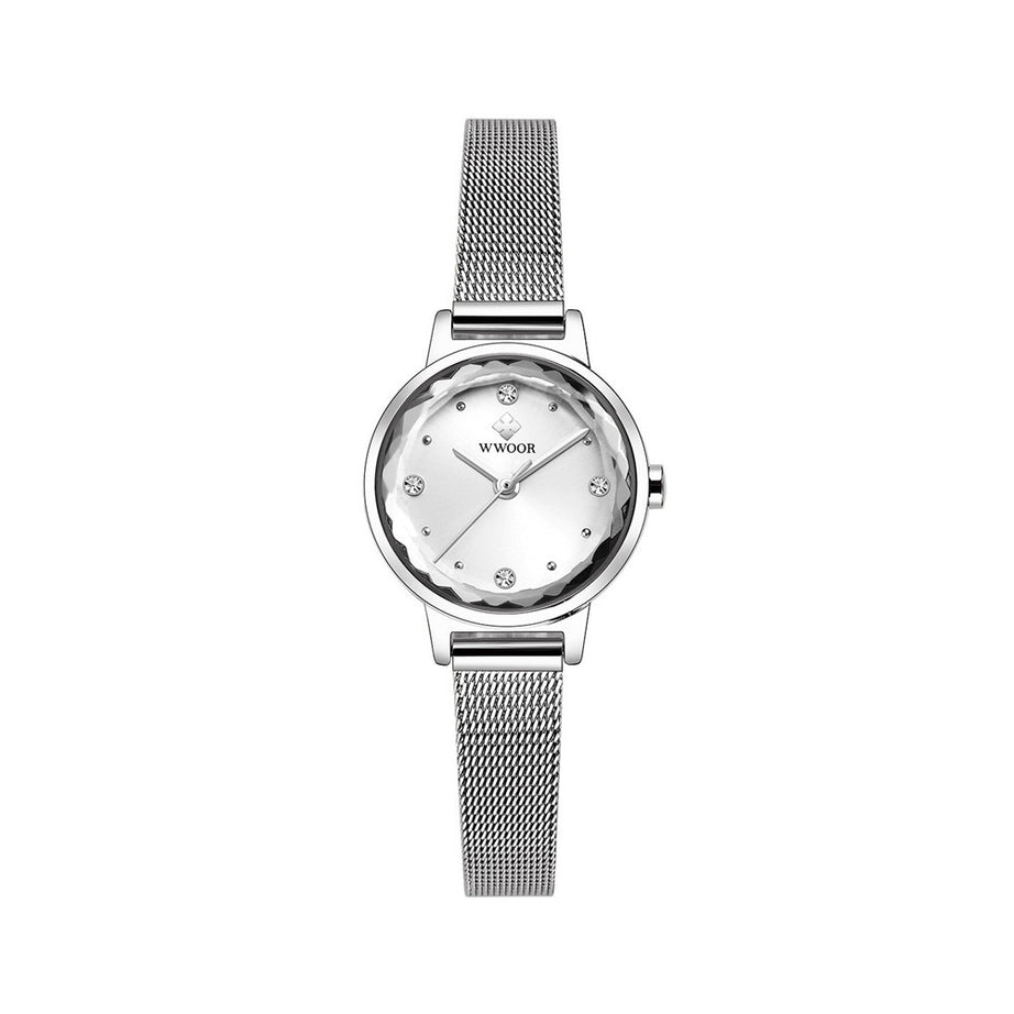 Simple Women’s Quartz Watch with Mesh Strap - ShreeBliss