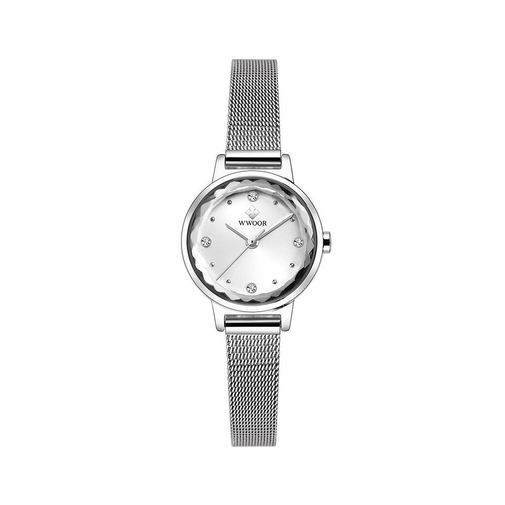 Simple Women’s Quartz Watch with Mesh Strap - ShreeBliss