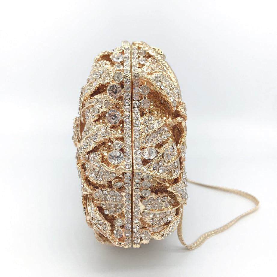 Hollow Rose Diamond Dinner Bag – ShreeBliss