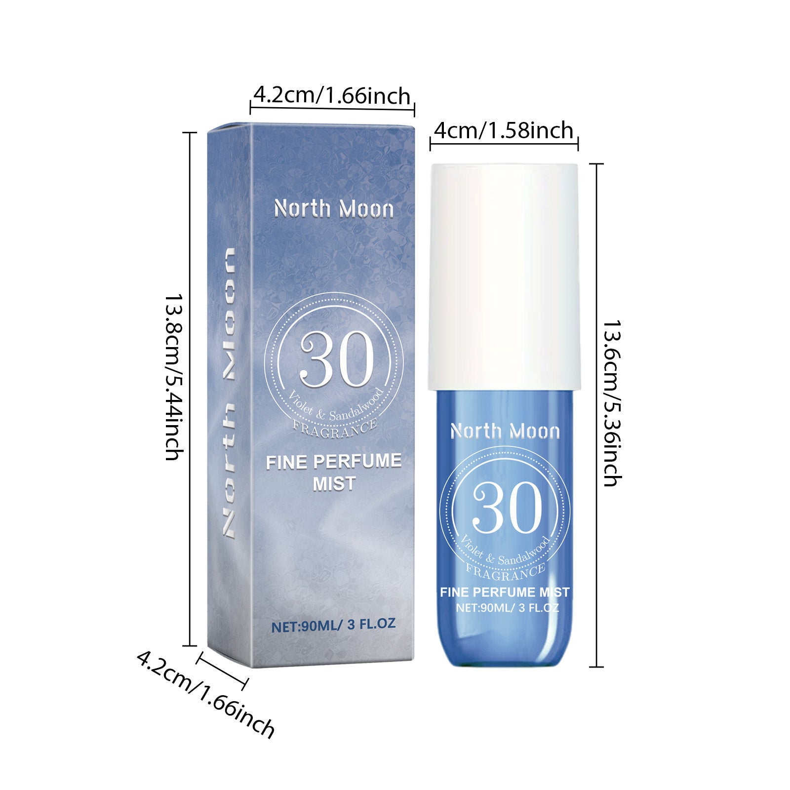 North Moon Fragrance Spray - Long-Lasting Body & Hair Mist for Women - ShreeBliss