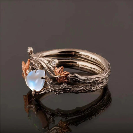 Vintage Golden Branch Maple Leaf Ring - ShreeBliss