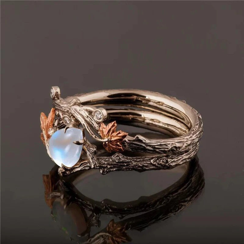 Vintage Golden Branch Maple Leaf Ring - ShreeBliss
