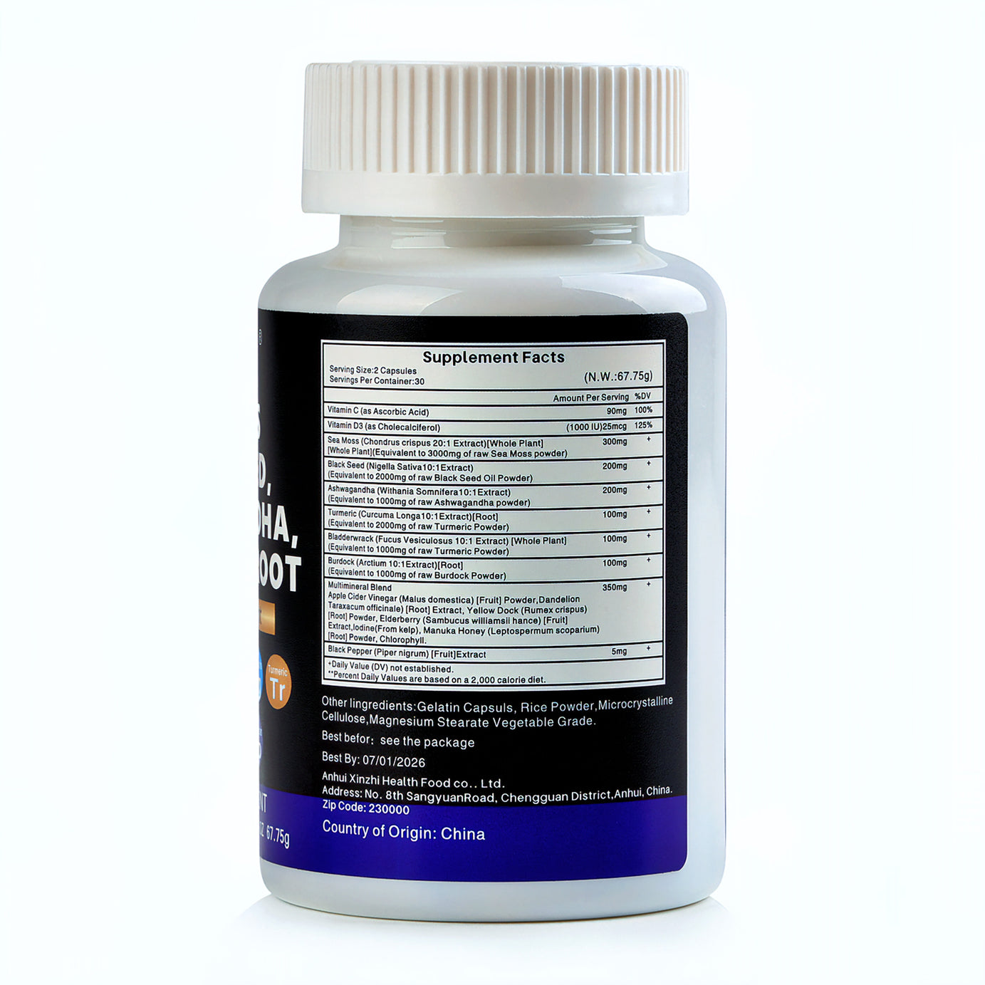 Abronikey Sea Moss 60 Capsules - Immune & Digestive Support, Rich in Vitamins & Minerals - ShreeBliss