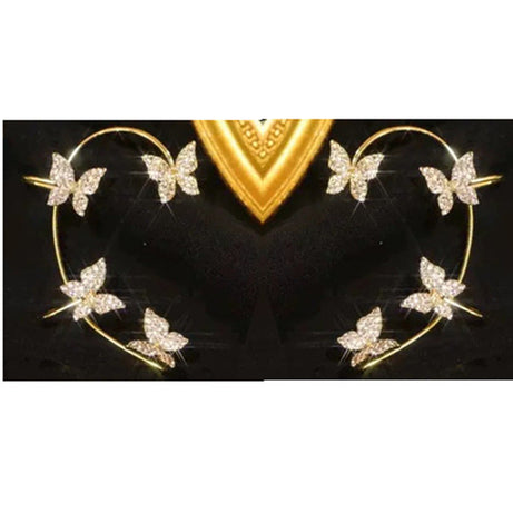 Fashion Earring Butterfly Ear Clip And Ear Hook Jewelry - ShreeBliss