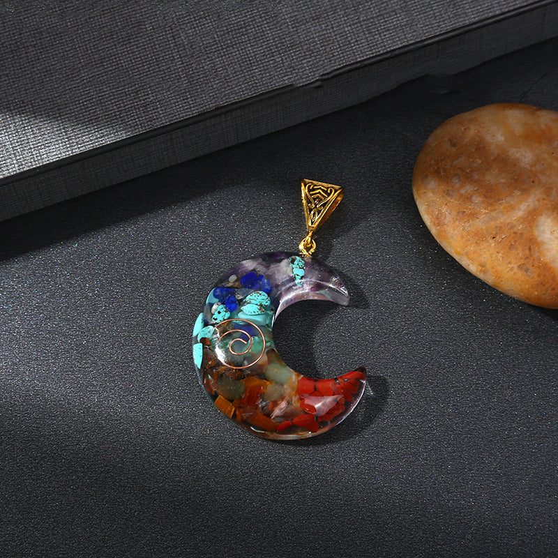 Retro 7 Chakra Healing Crystal Pendant – ShreeBliss
