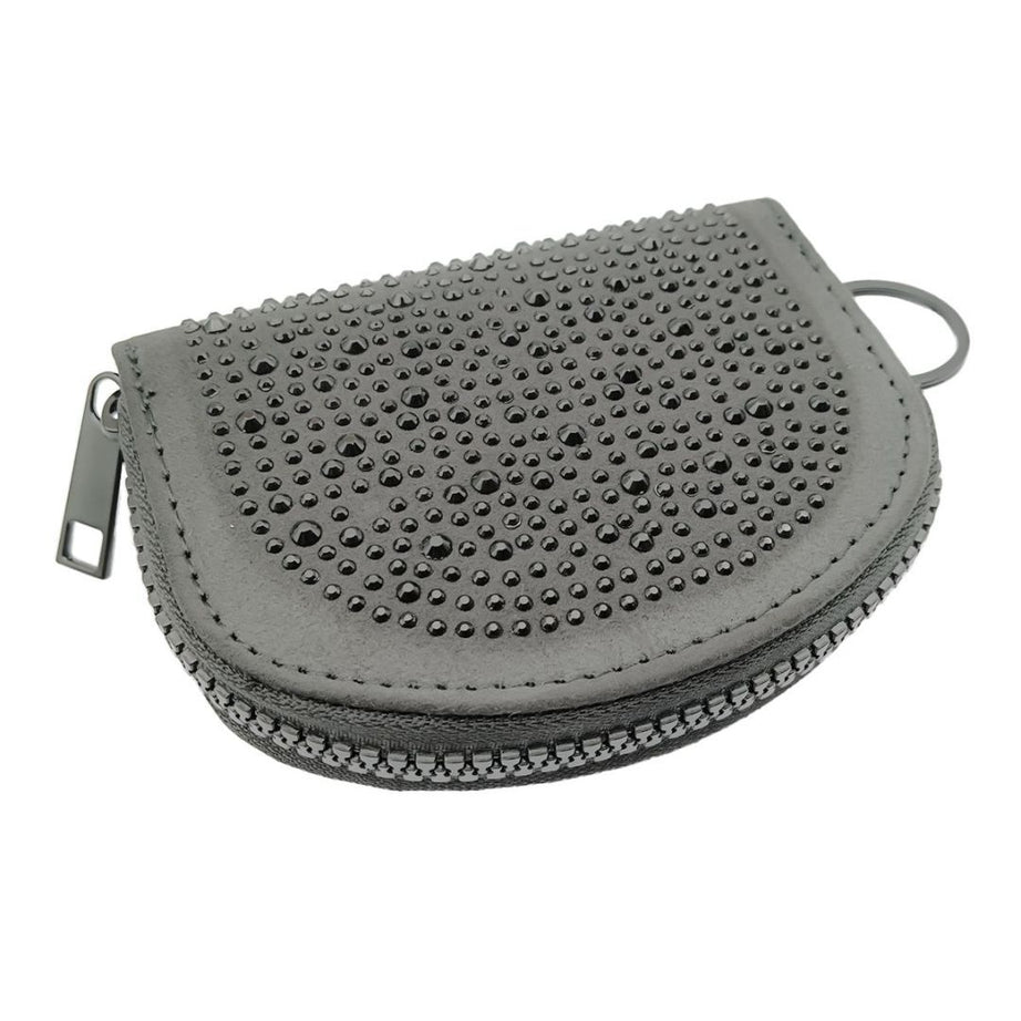 Hot Diamond Pouch Curved Black Wallet - ShreeBliss