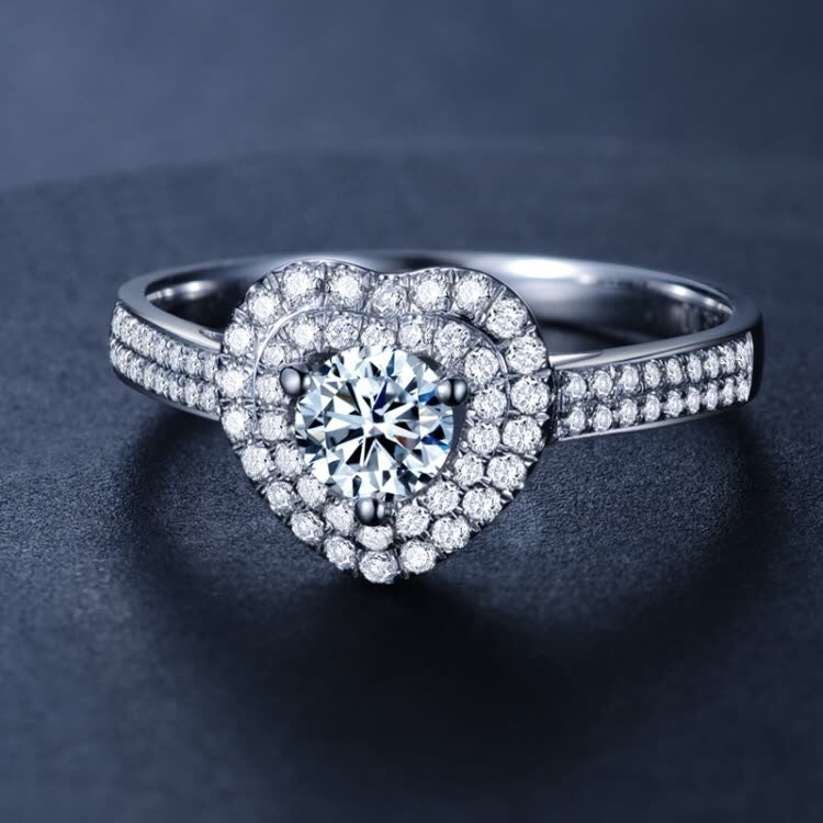 Inlaid Zirconium Women's Heart Shape Ring – ShreeBliss