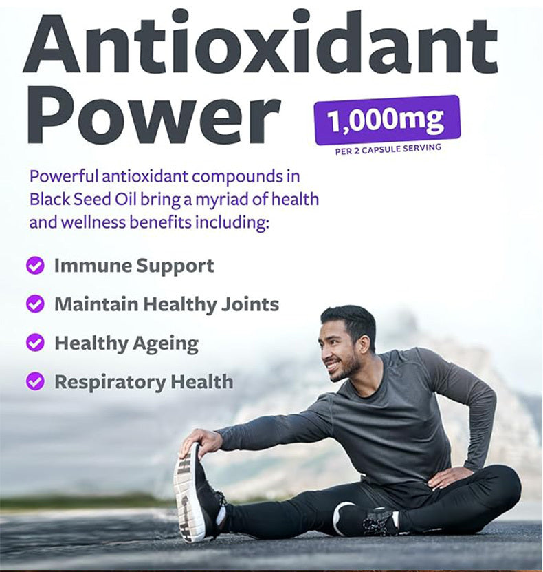 Black Seed Oil Capsules 60 Count - Natural Immune & Skin Support - ShreeBliss