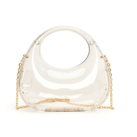Acrylic Gold Chain Shoulder Bag – ShreeBliss