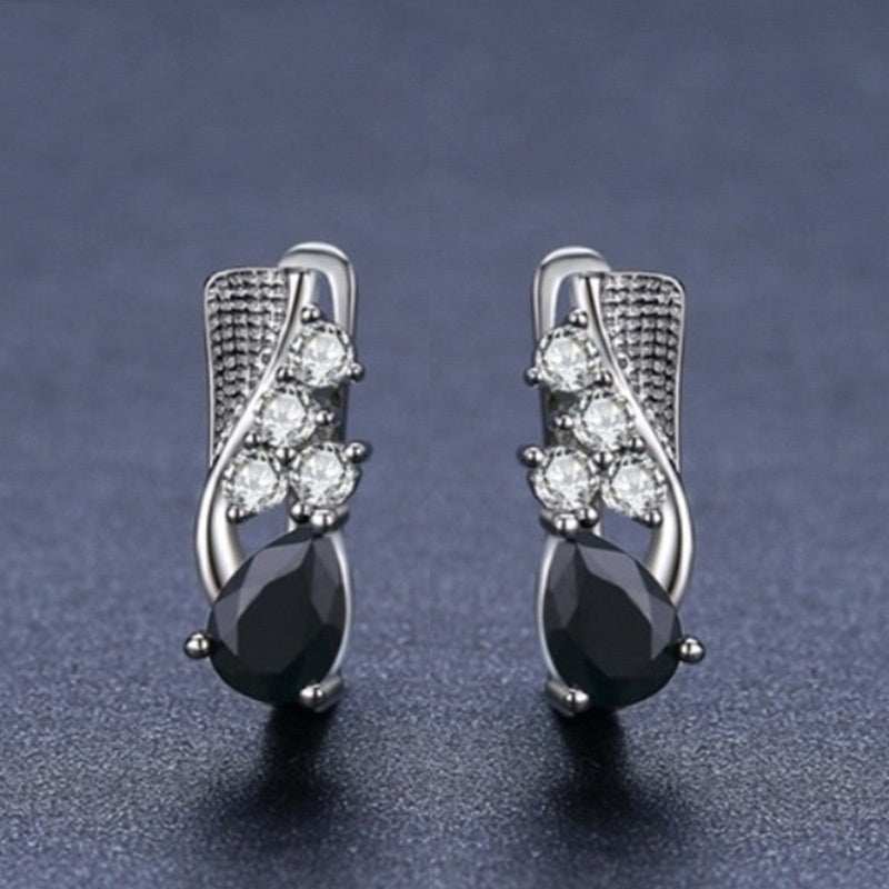 Korean Style Creative Drop-shaped Earrings Micro Rhinestone – ShreeBliss